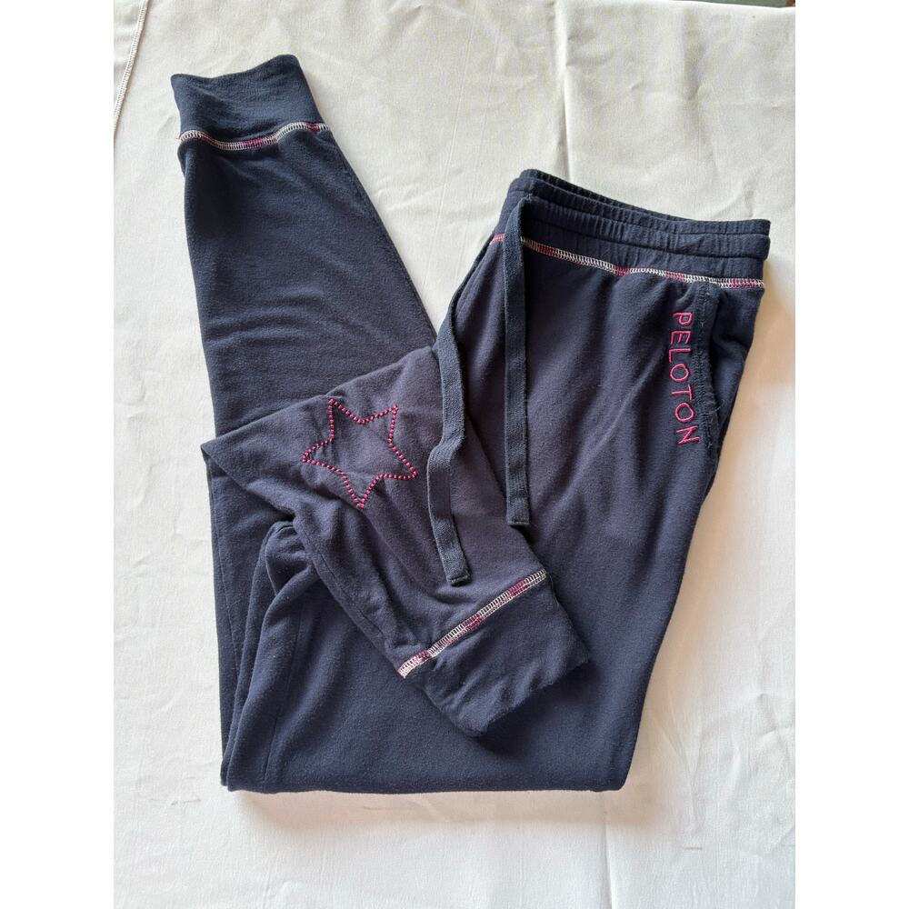 PELOTON - NAVY JOGGER W/ PINK DETAILING - SIZE SMALL
